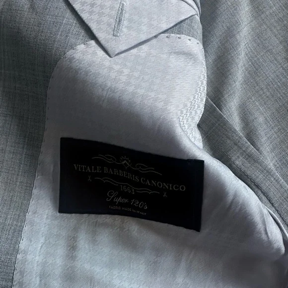 Men's Gray 100% wool SuitSupply suit